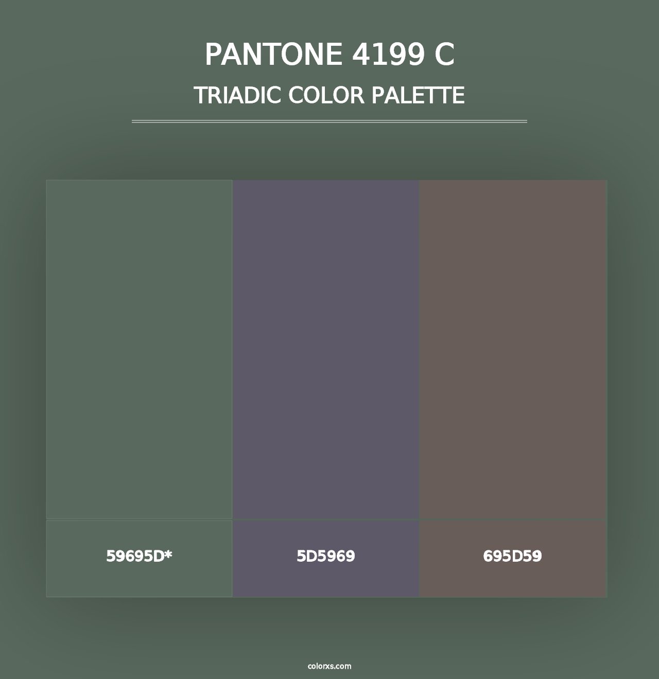 PANTONE 4199 C - Triadic Color Palette