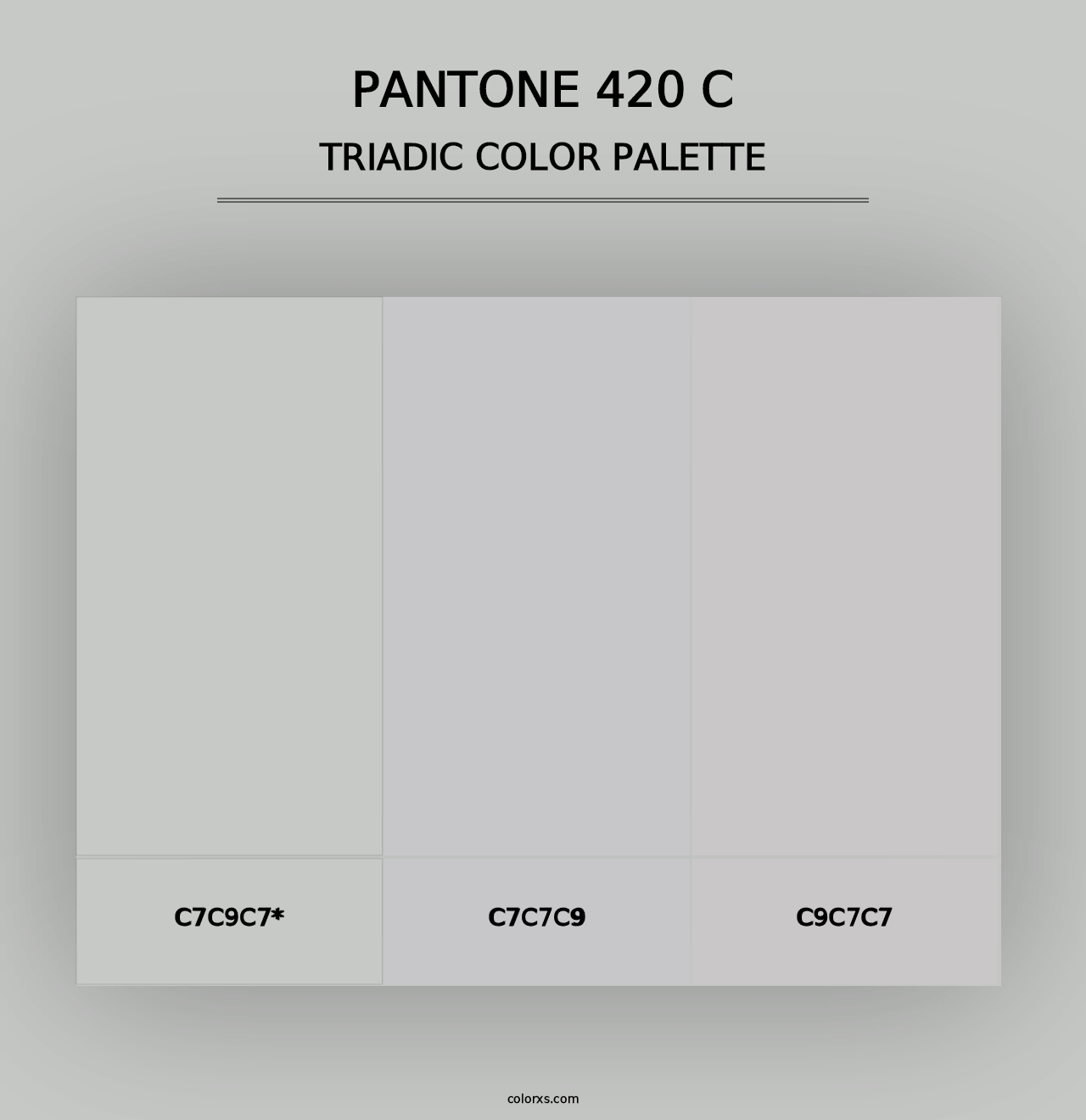 PANTONE 420 C - Triadic Color Palette