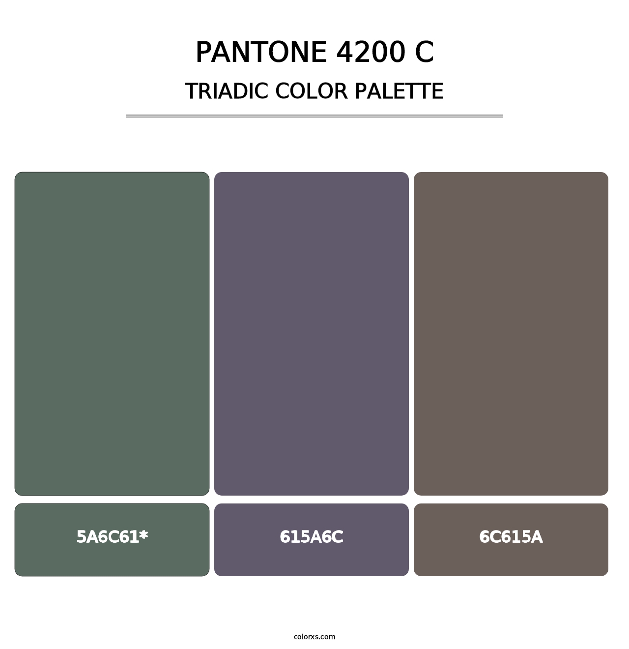 PANTONE 4200 C - Triadic Color Palette