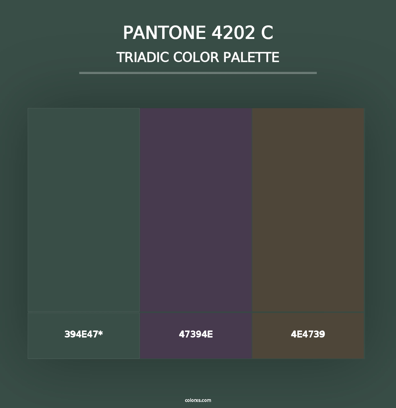 PANTONE 4202 C - Triadic Color Palette