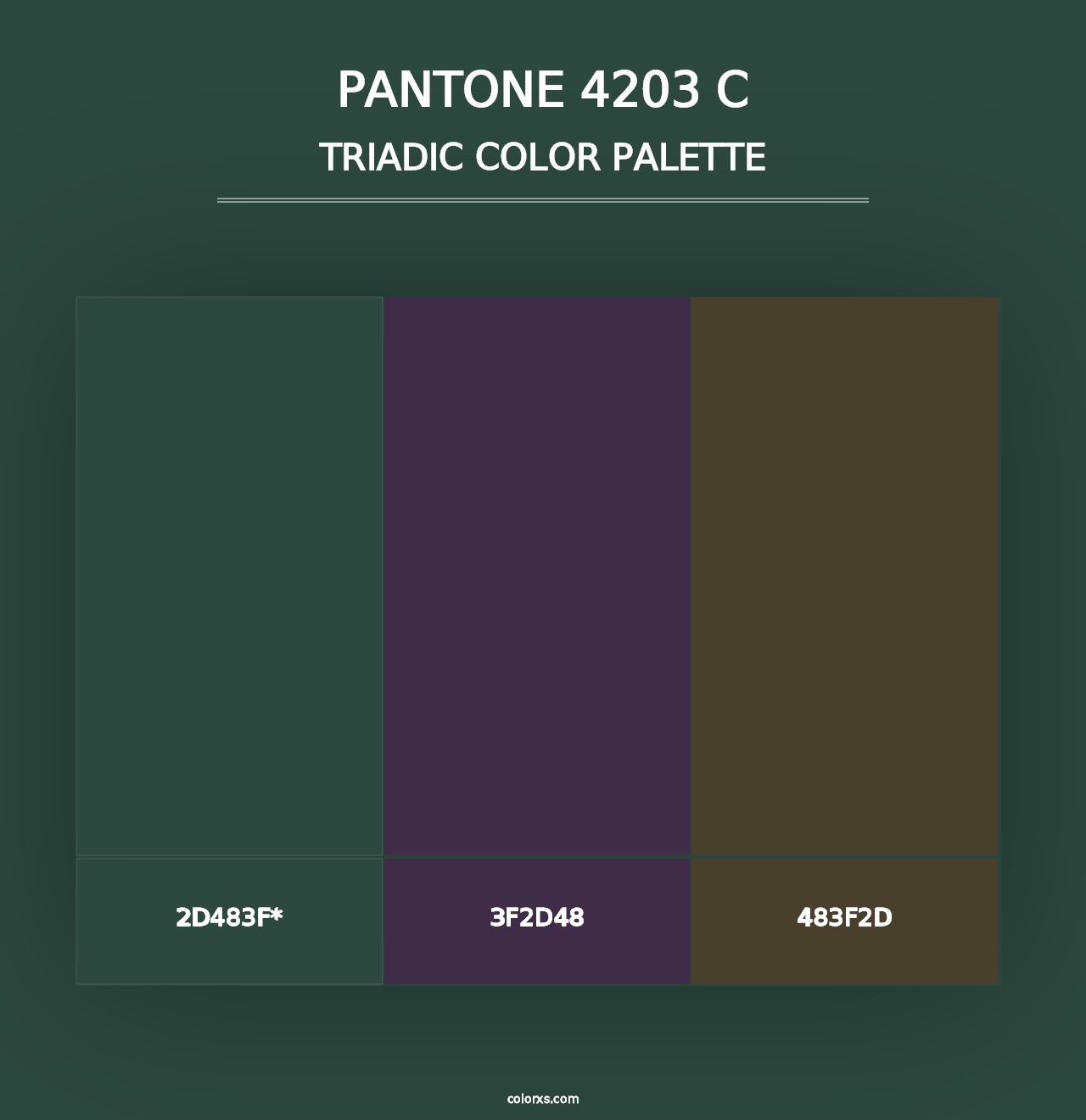 PANTONE 4203 C - Triadic Color Palette