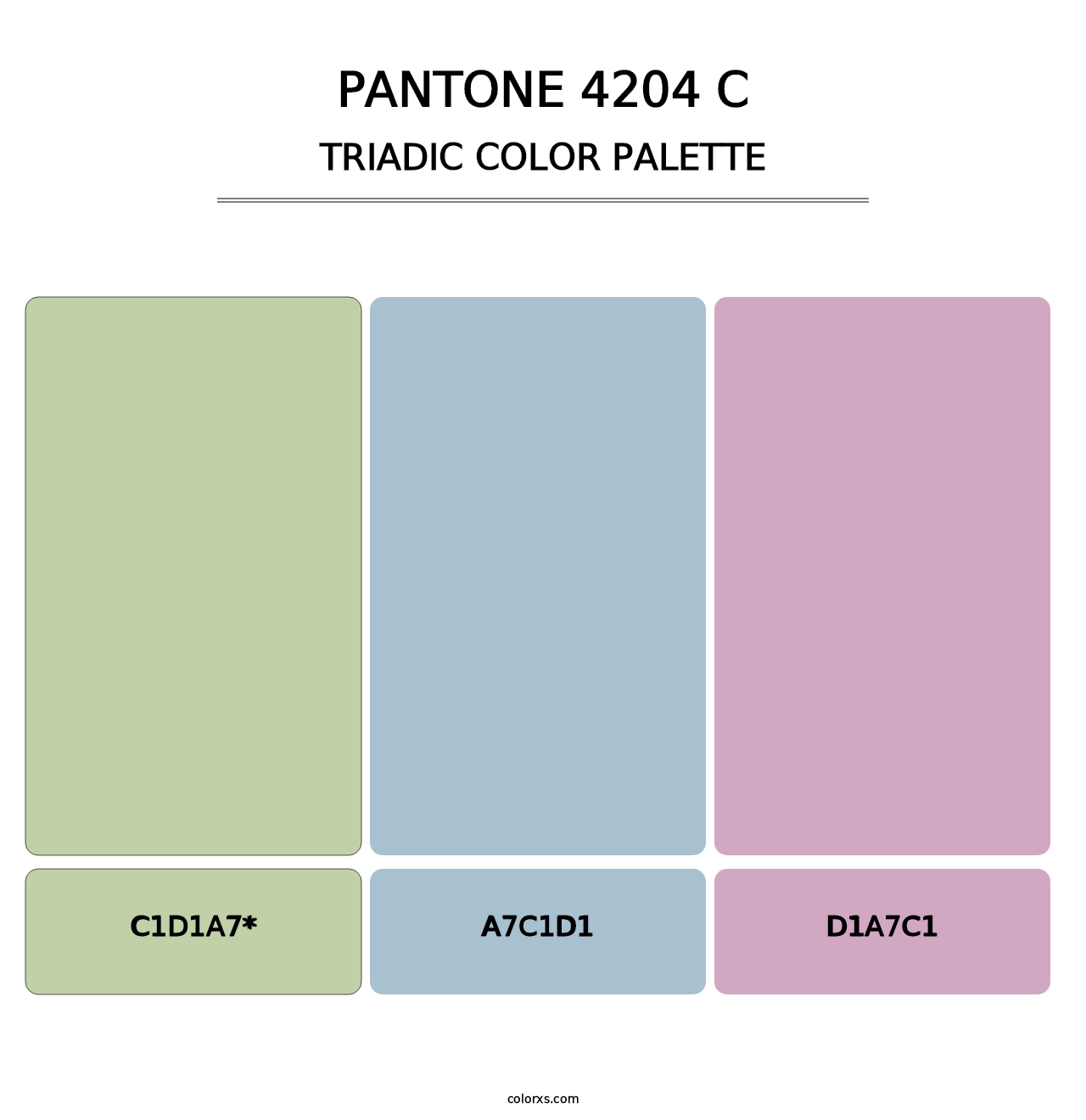 PANTONE 4204 C - Triadic Color Palette