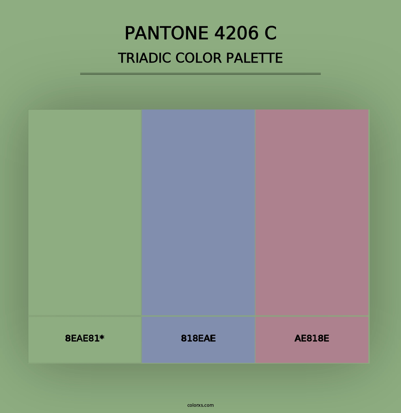 PANTONE 4206 C - Triadic Color Palette