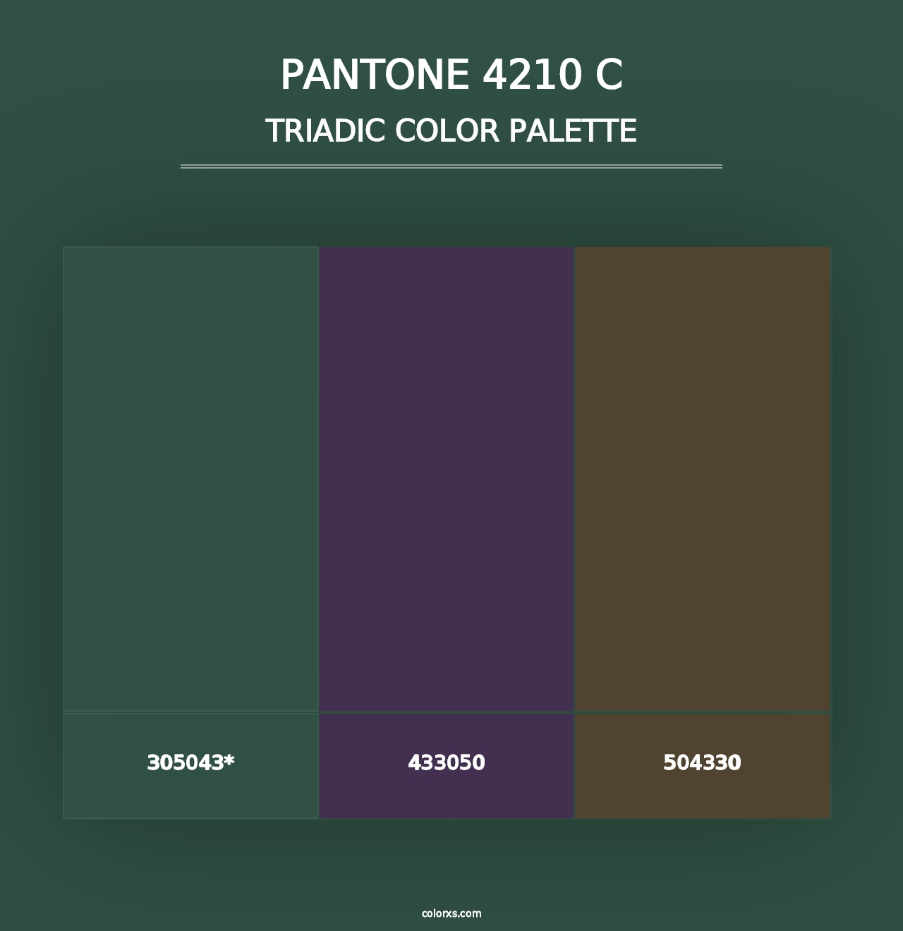 PANTONE 4210 C - Triadic Color Palette