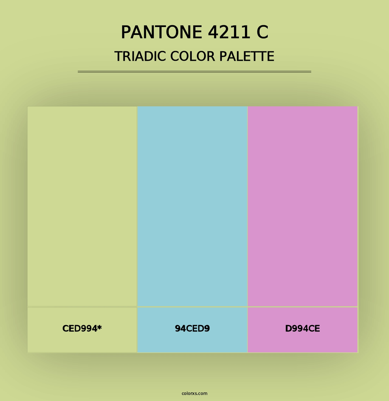 PANTONE 4211 C - Triadic Color Palette