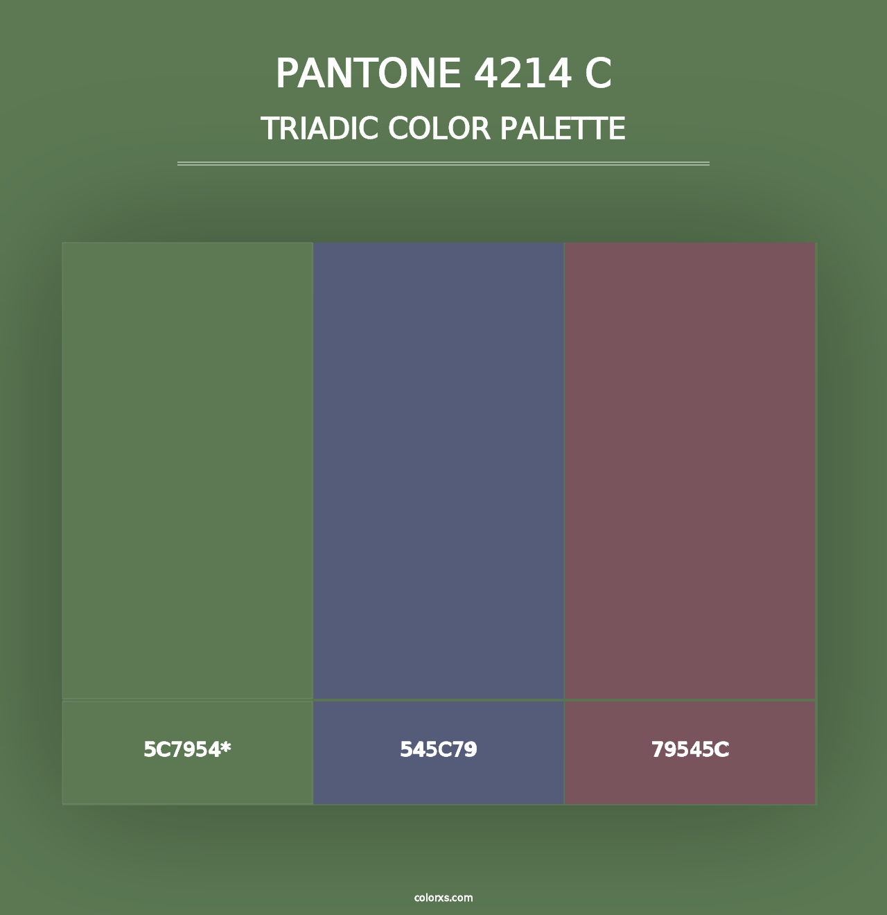 PANTONE 4214 C - Triadic Color Palette