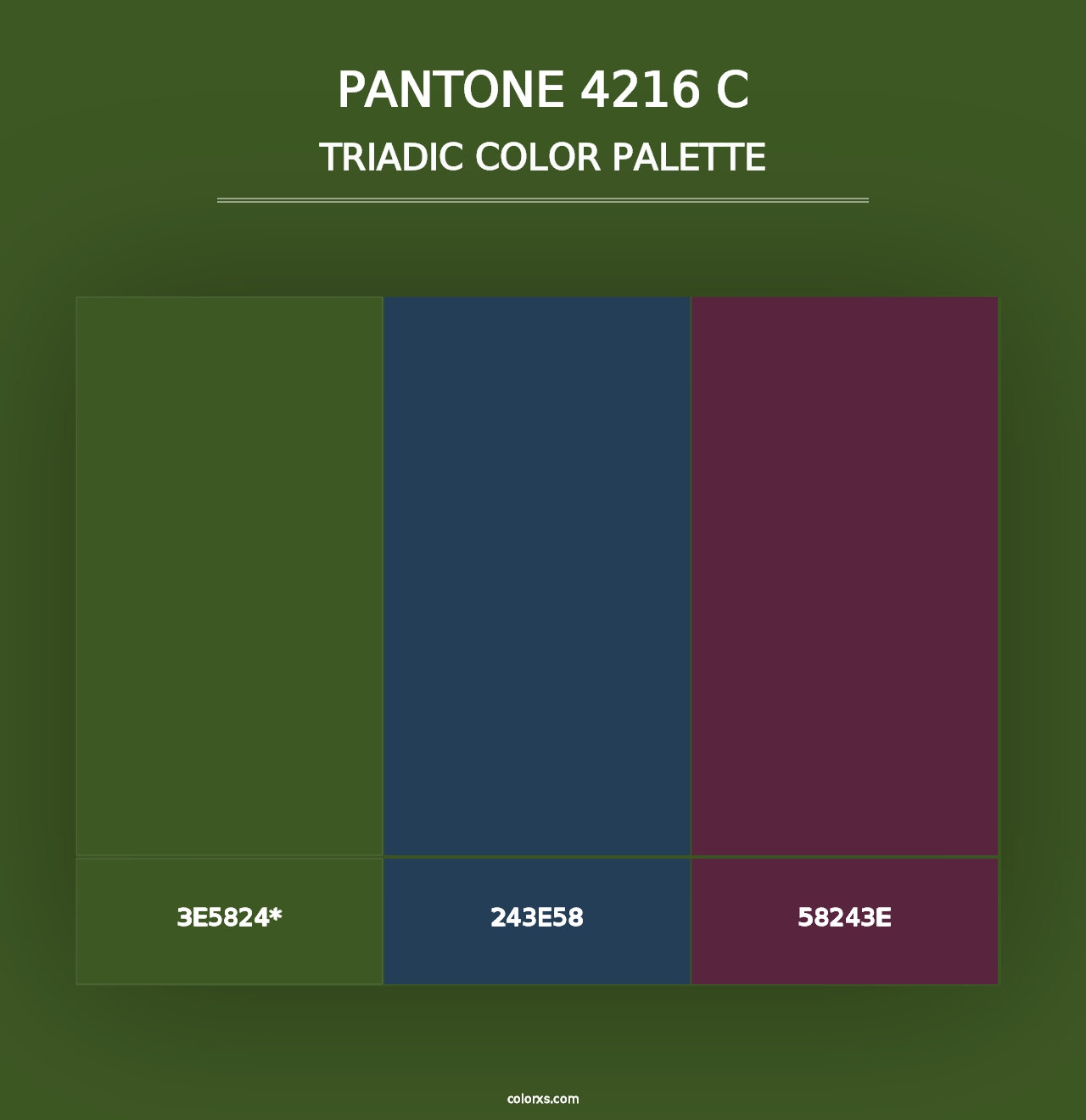 PANTONE 4216 C - Triadic Color Palette