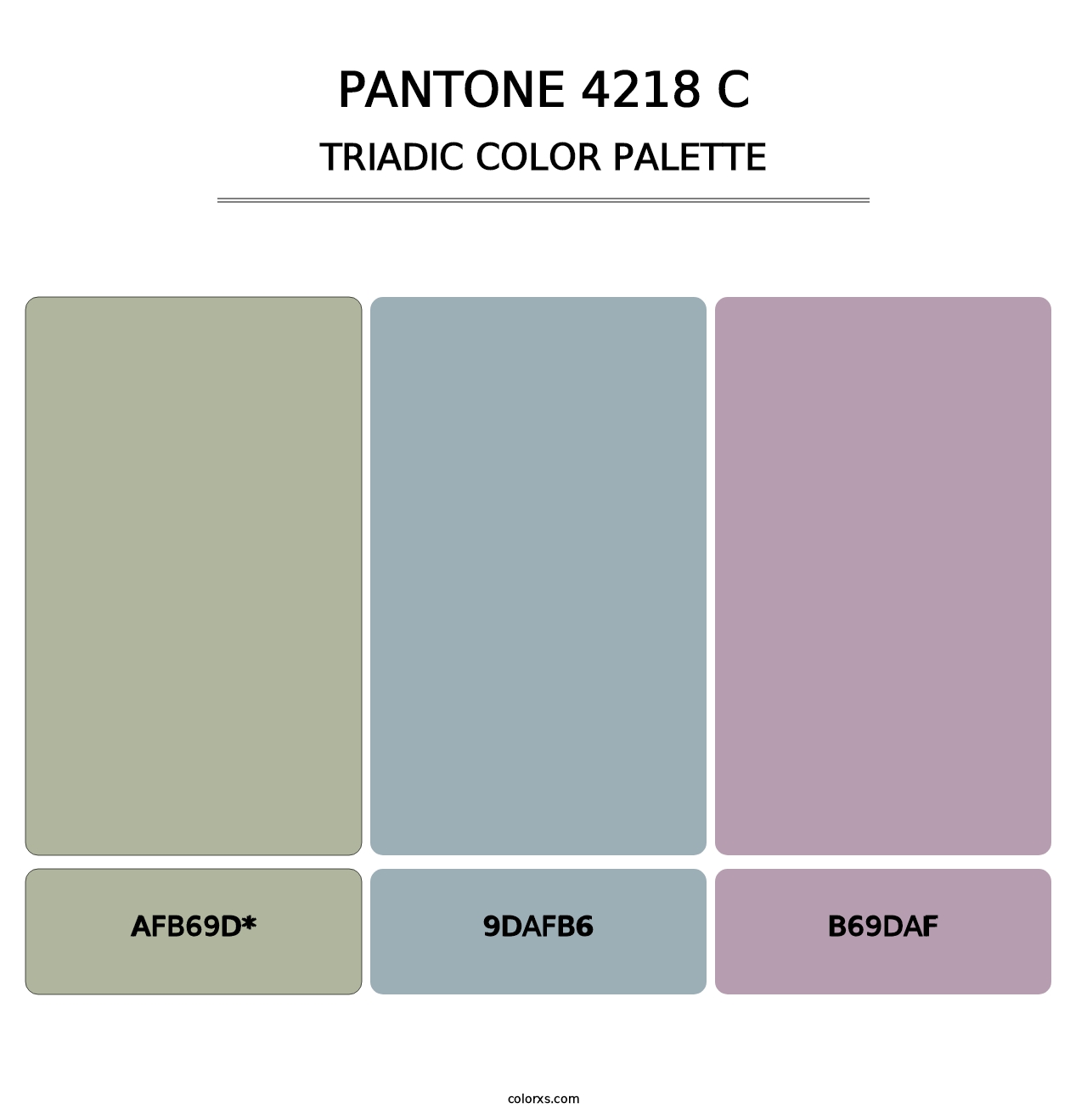 PANTONE 4218 C - Triadic Color Palette