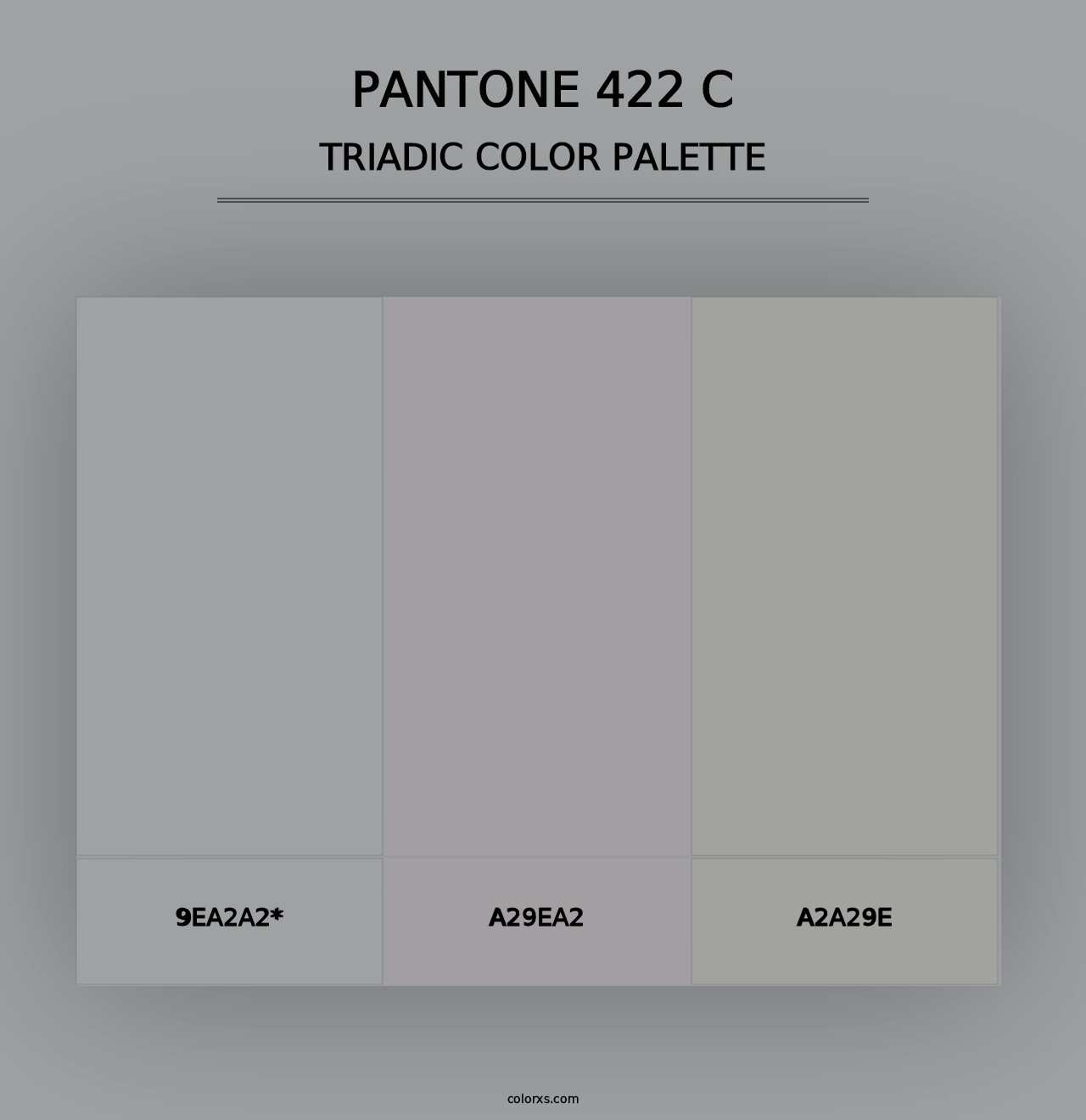 PANTONE 422 C - Triadic Color Palette