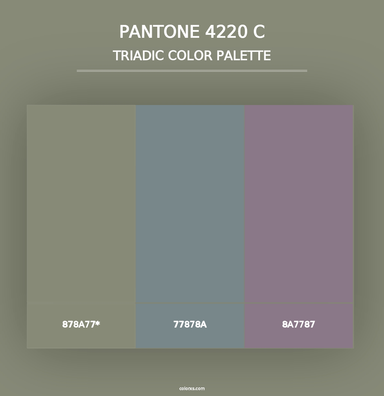 PANTONE 4220 C - Triadic Color Palette