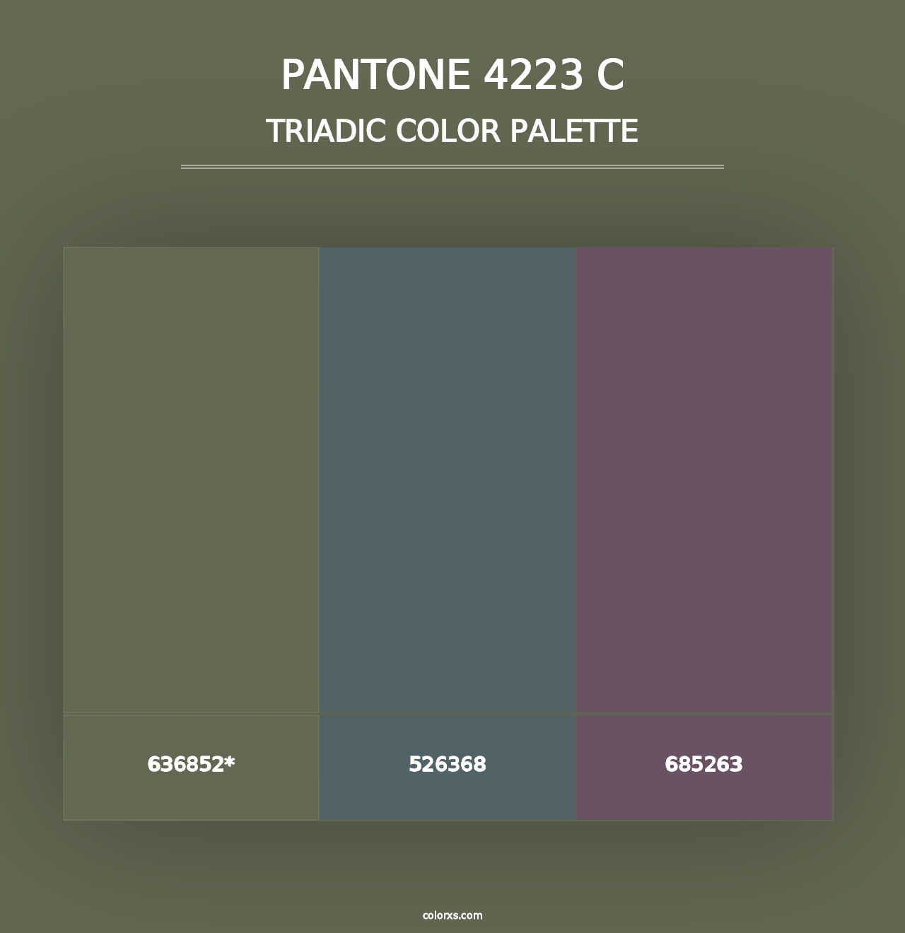 PANTONE 4223 C - Triadic Color Palette