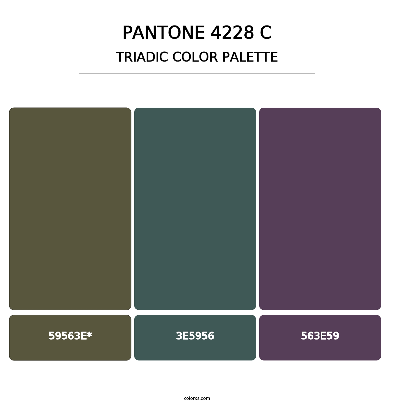 PANTONE 4228 C - Triadic Color Palette