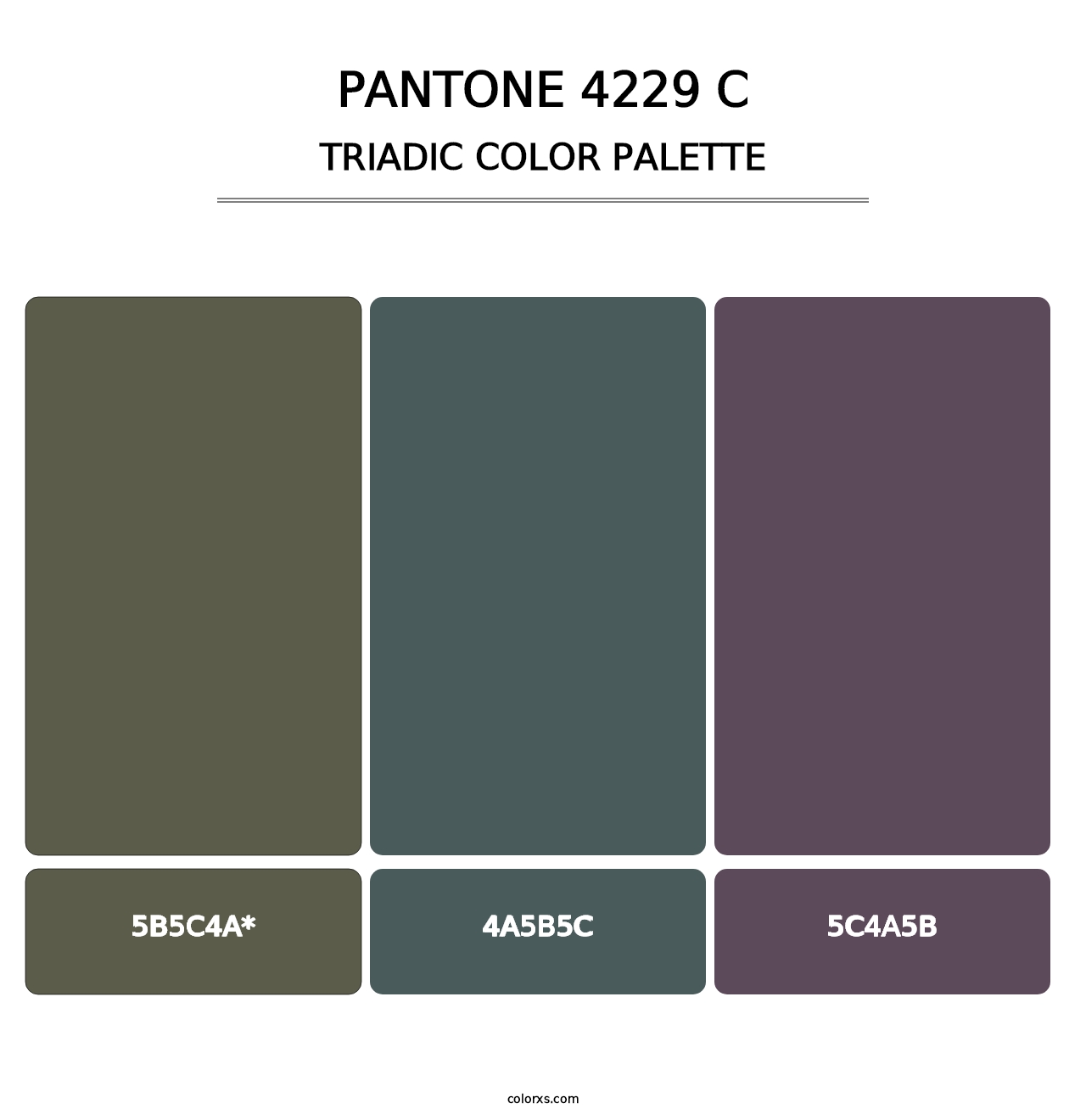 PANTONE 4229 C - Triadic Color Palette