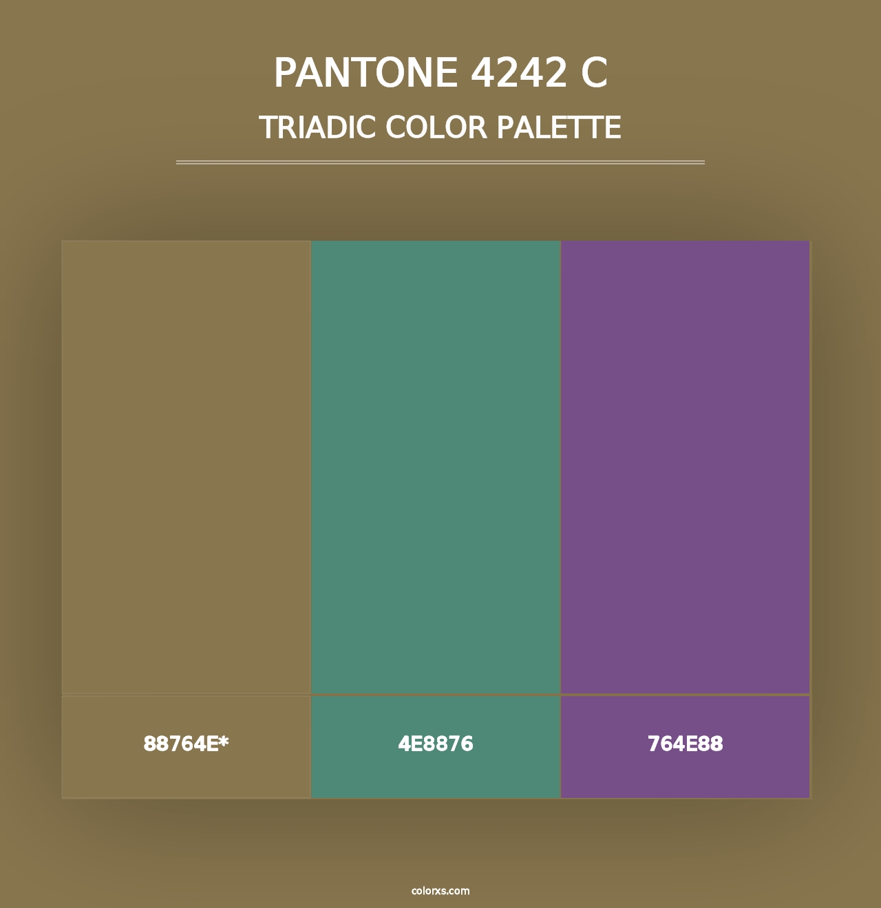 PANTONE 4242 C - Triadic Color Palette