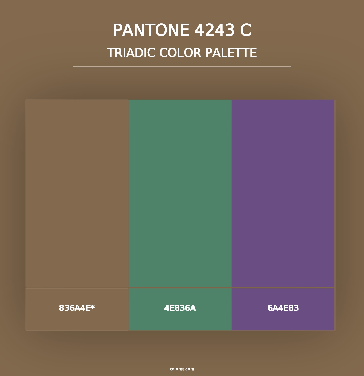 PANTONE 4243 C - Triadic Color Palette