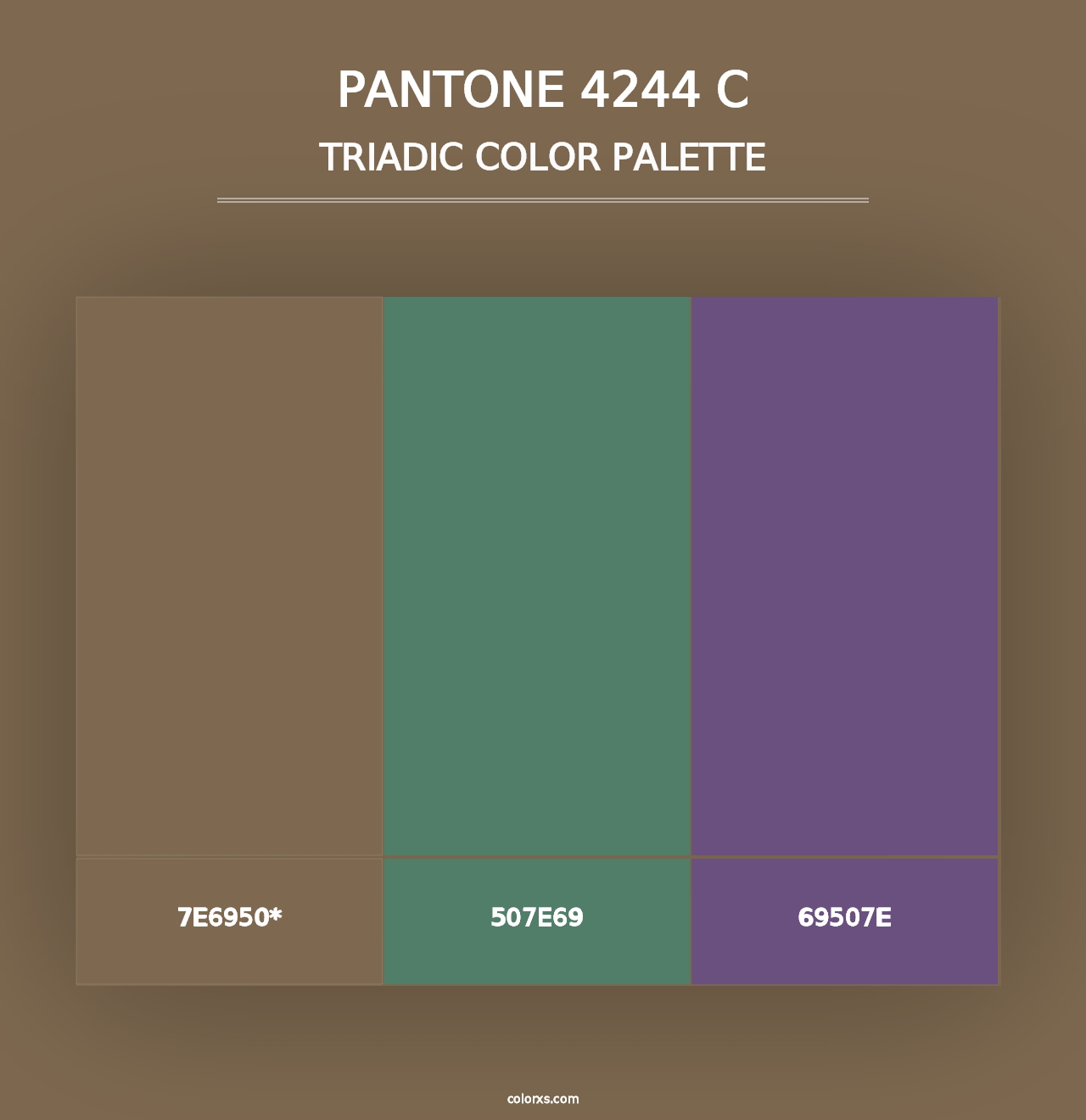 PANTONE 4244 C - Triadic Color Palette