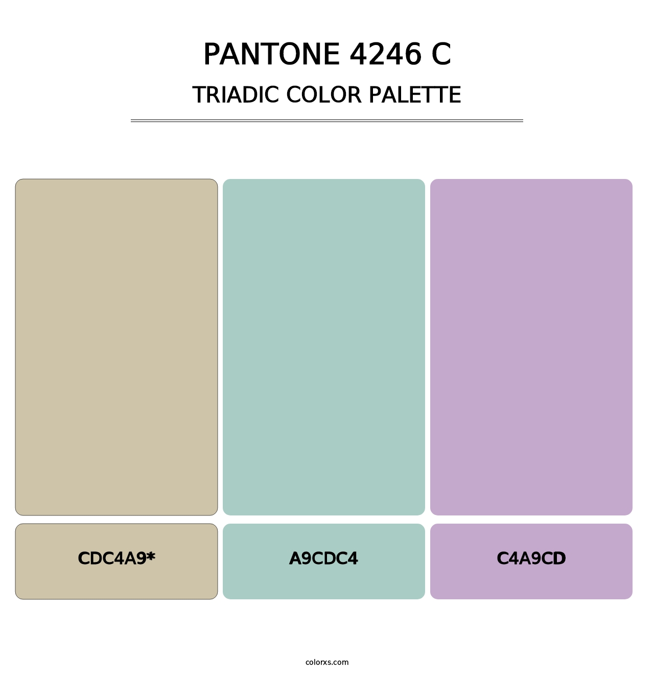 PANTONE 4246 C - Triadic Color Palette