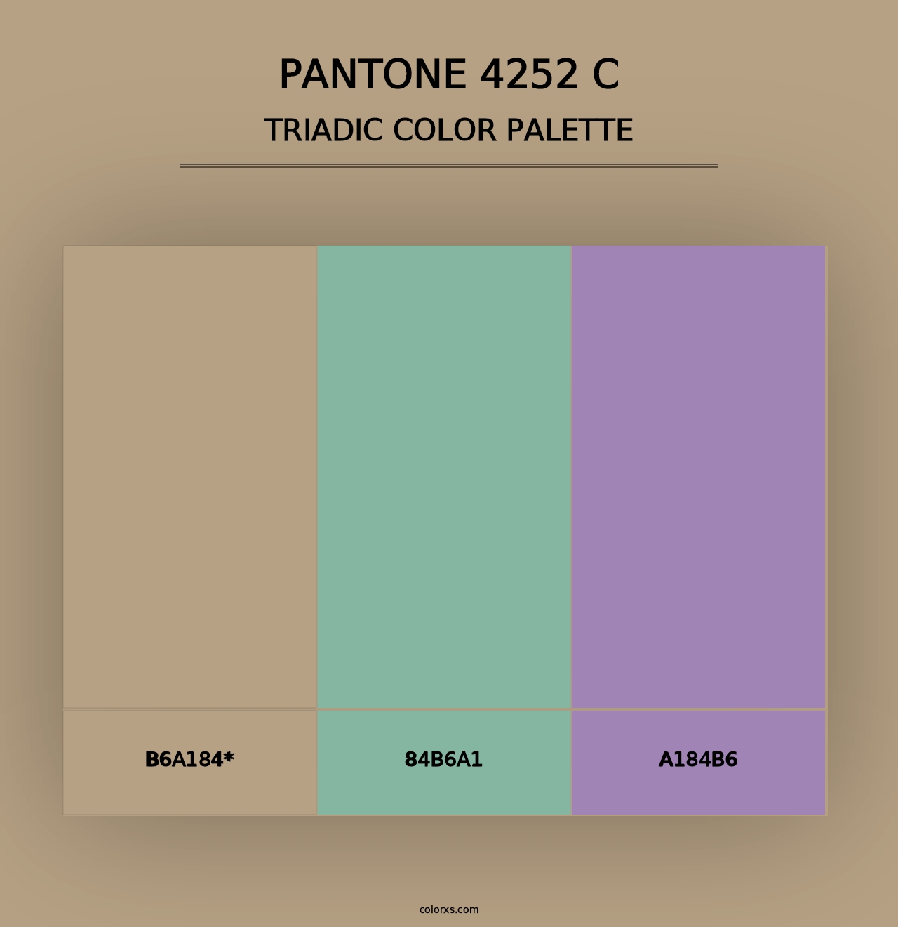 PANTONE 4252 C - Triadic Color Palette