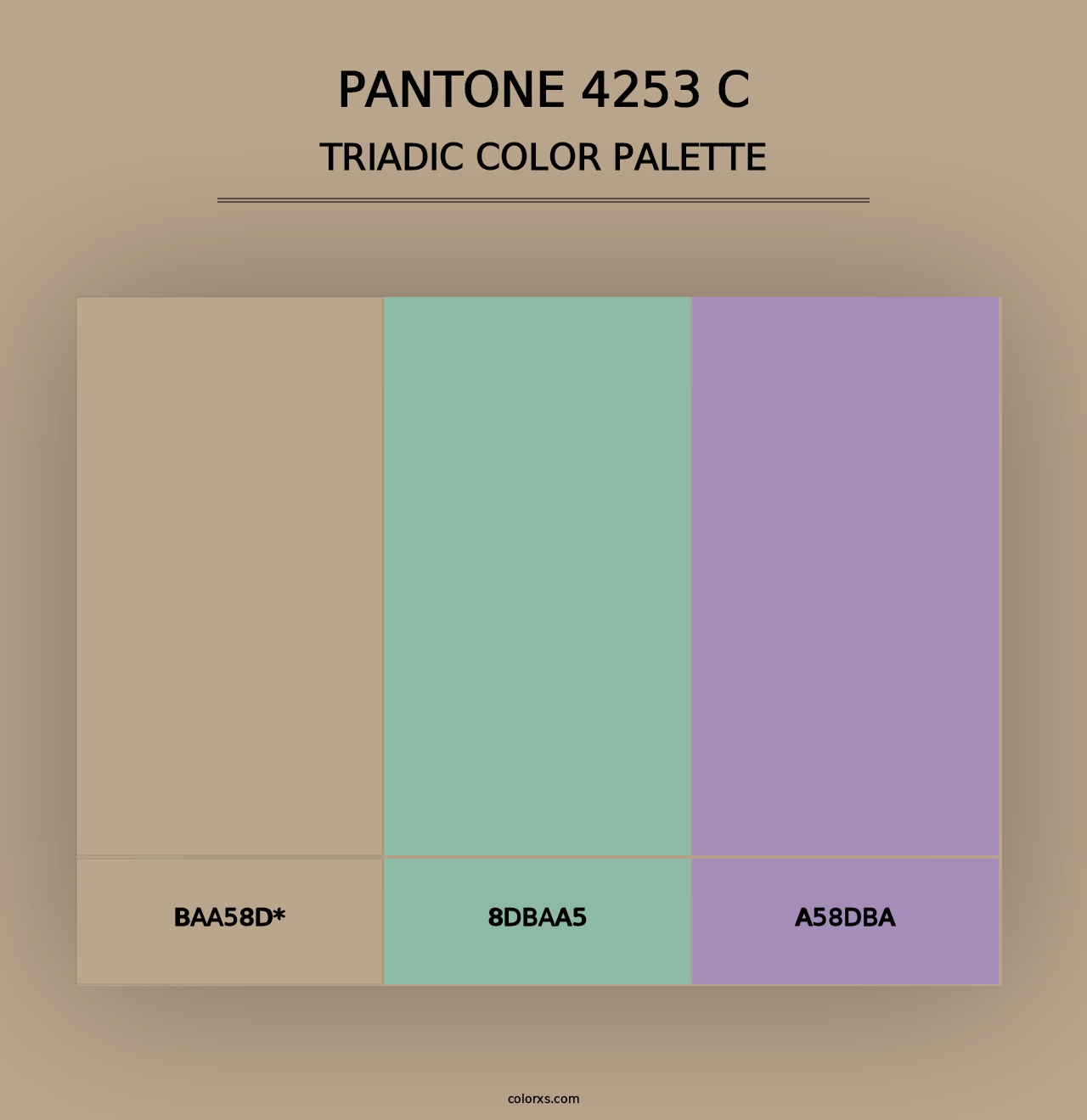 PANTONE 4253 C - Triadic Color Palette