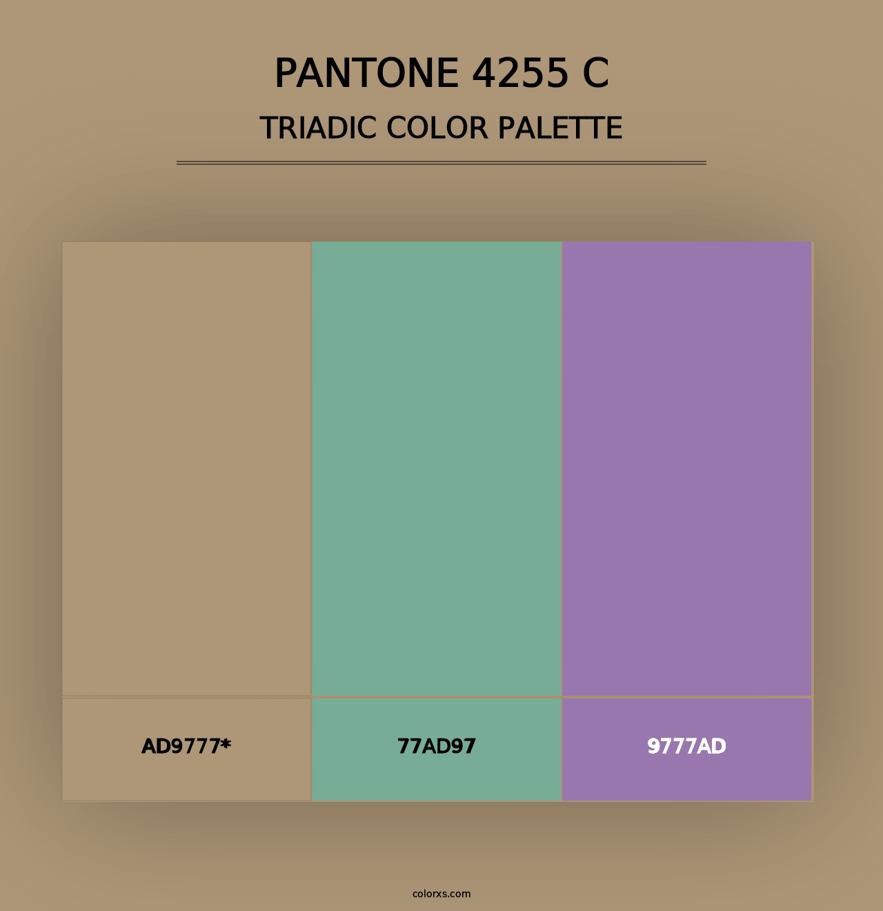 PANTONE 4255 C - Triadic Color Palette