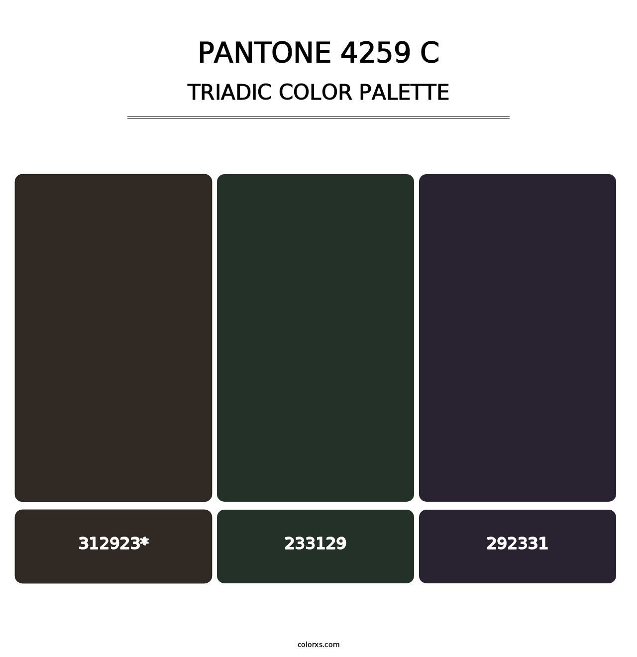 PANTONE 4259 C - Triadic Color Palette