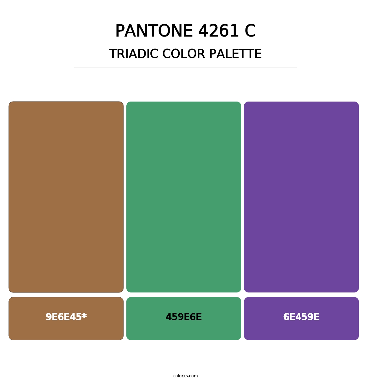 PANTONE 4261 C - Triadic Color Palette