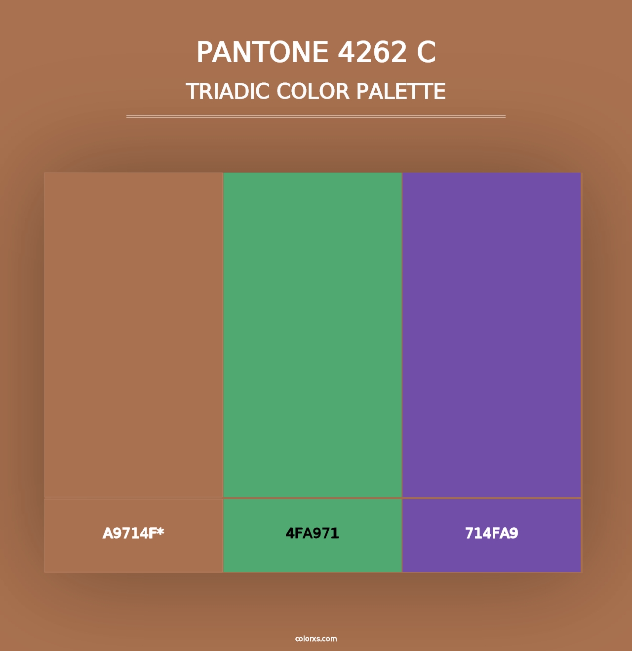 PANTONE 4262 C - Triadic Color Palette