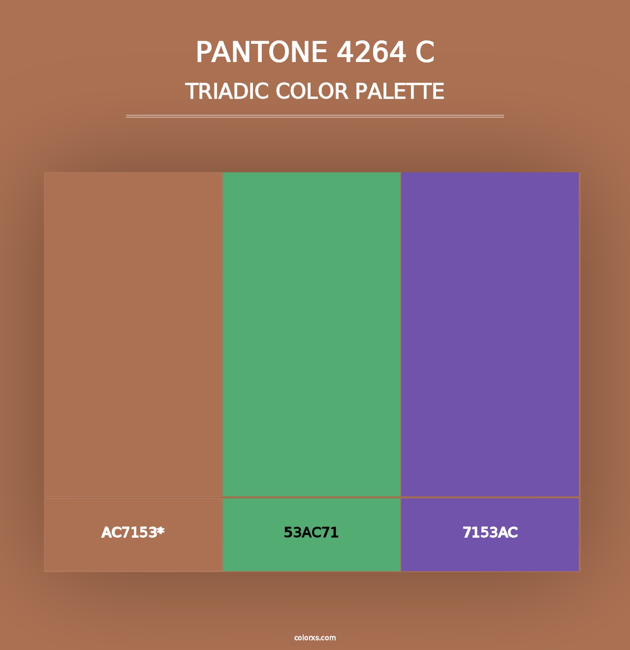 PANTONE 4264 C - Triadic Color Palette