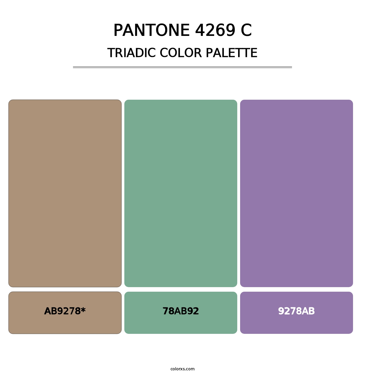 PANTONE 4269 C - Triadic Color Palette