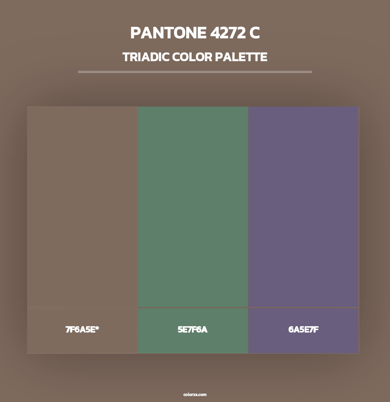 PANTONE 4272 C - Triadic Color Palette