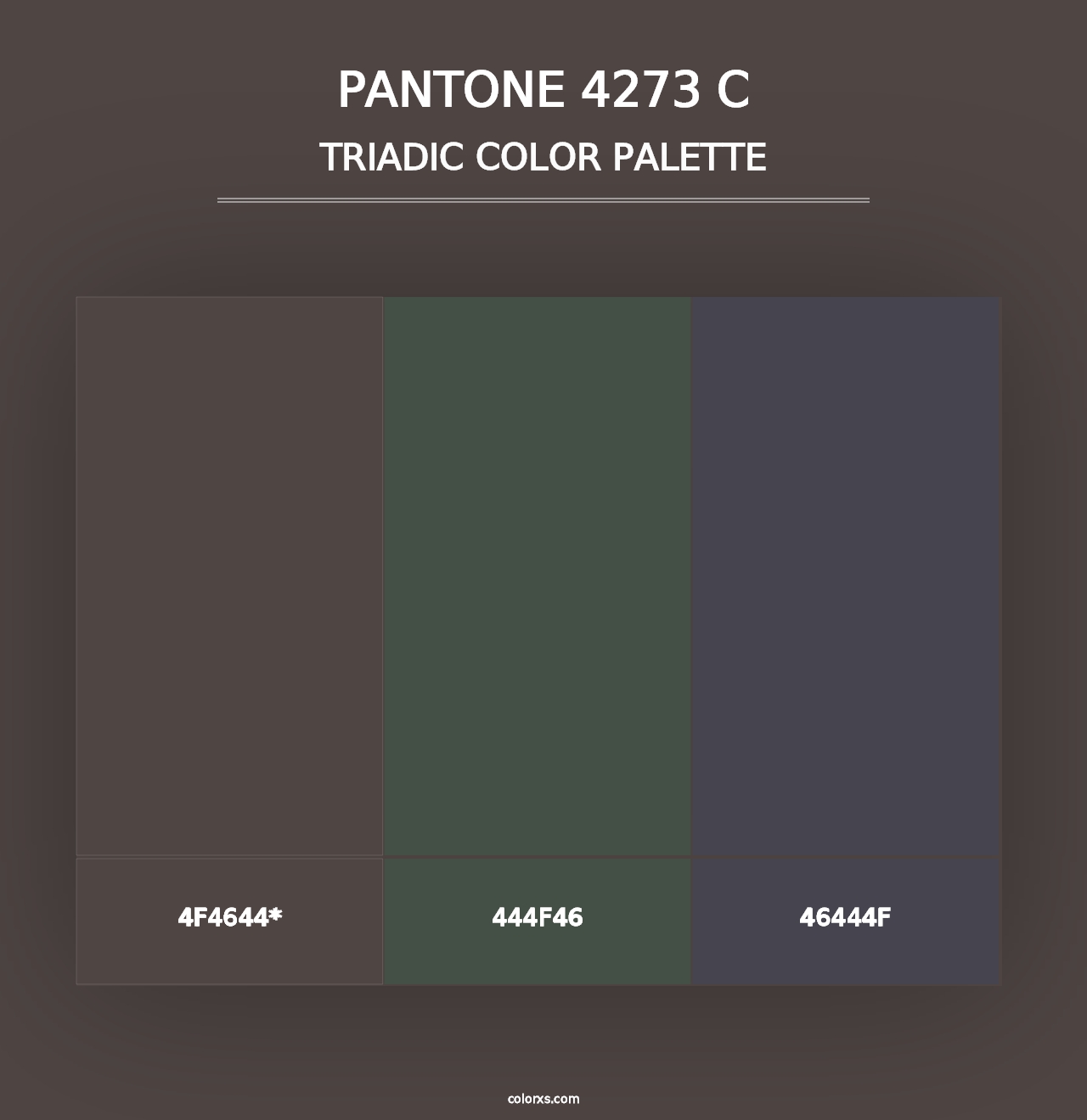 PANTONE 4273 C - Triadic Color Palette