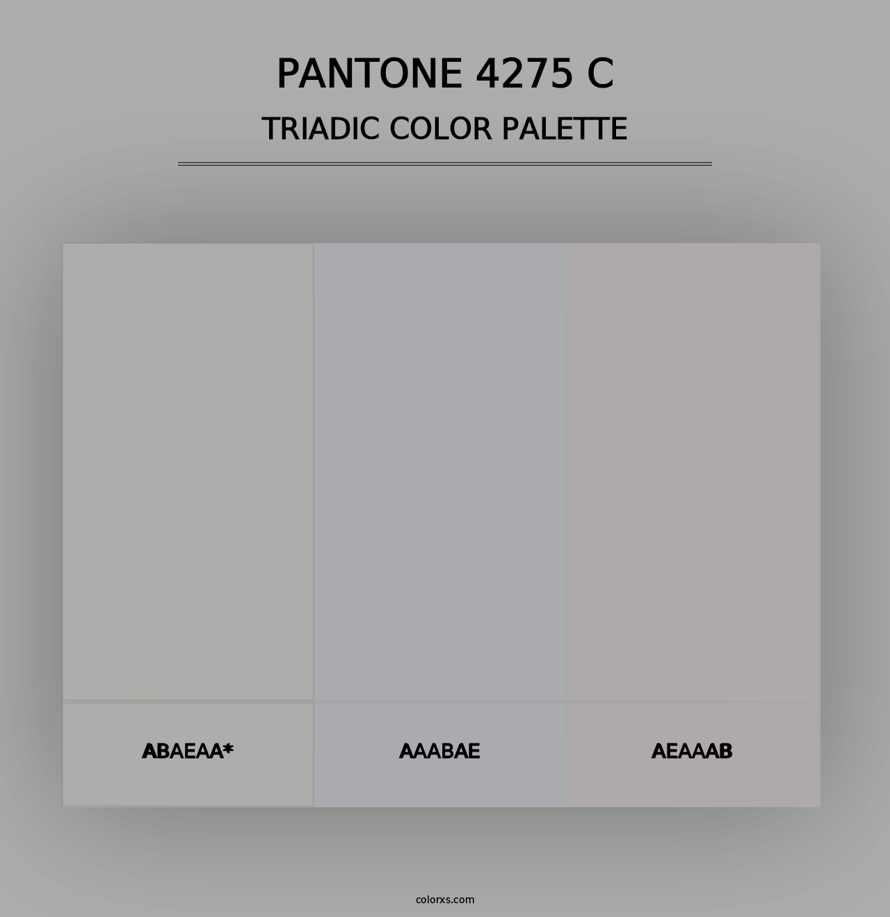 PANTONE 4275 C - Triadic Color Palette