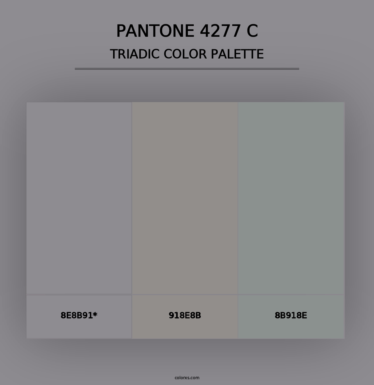 PANTONE 4277 C - Triadic Color Palette