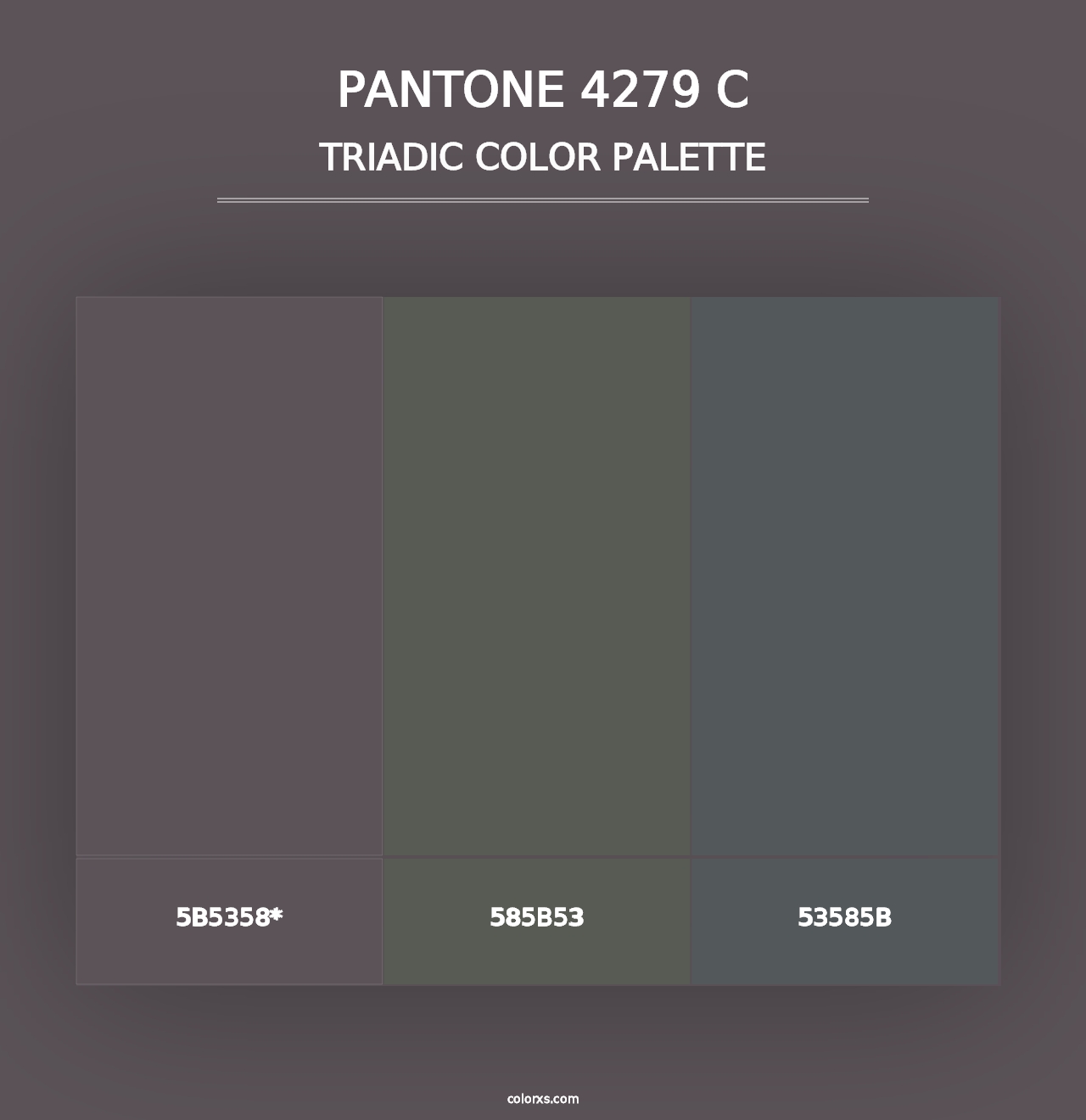 PANTONE 4279 C - Triadic Color Palette