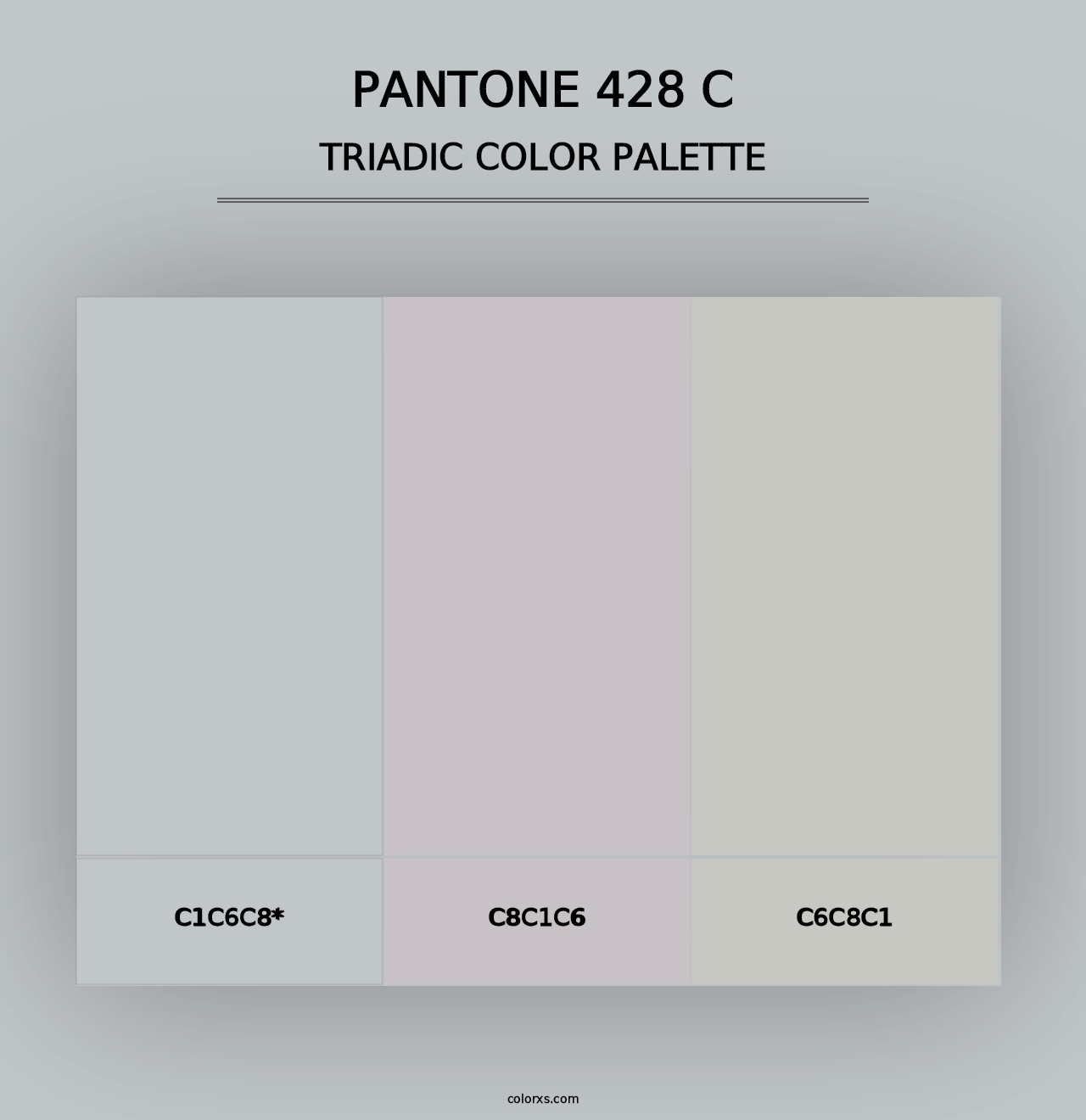 PANTONE 428 C - Triadic Color Palette