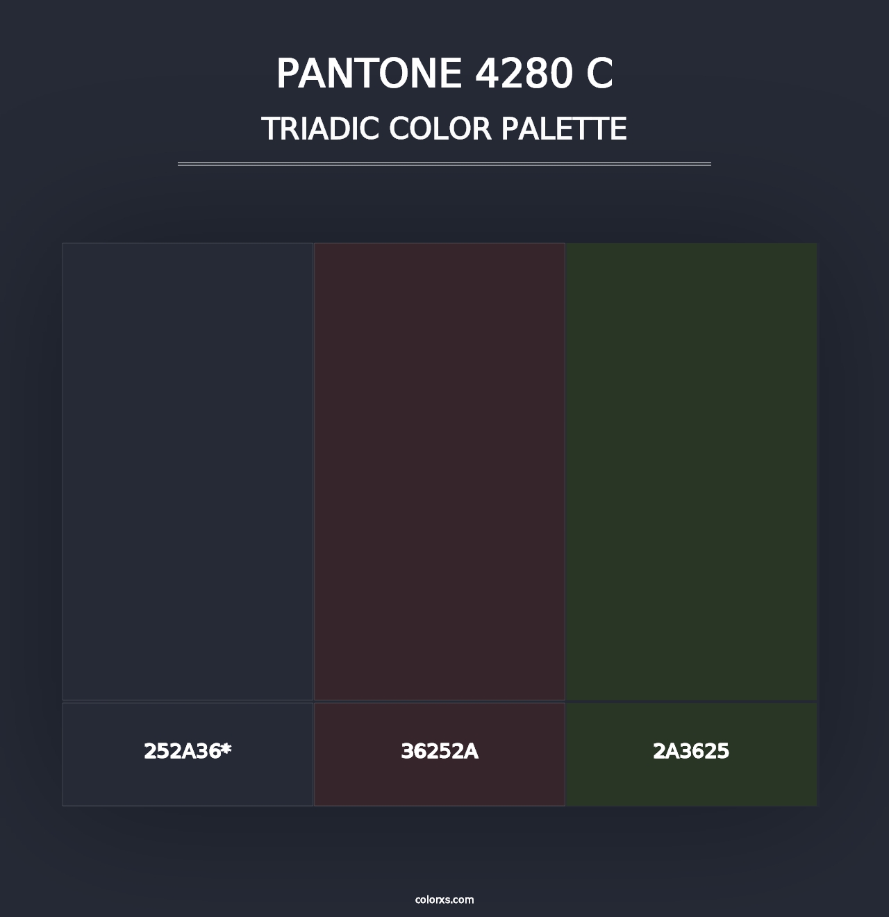 PANTONE 4280 C - Triadic Color Palette