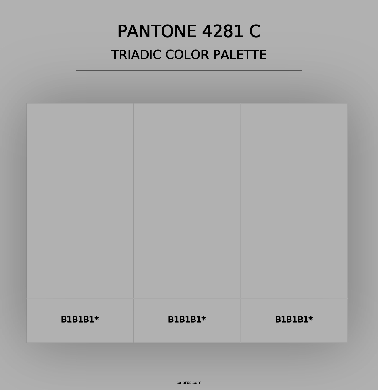 PANTONE 4281 C - Triadic Color Palette