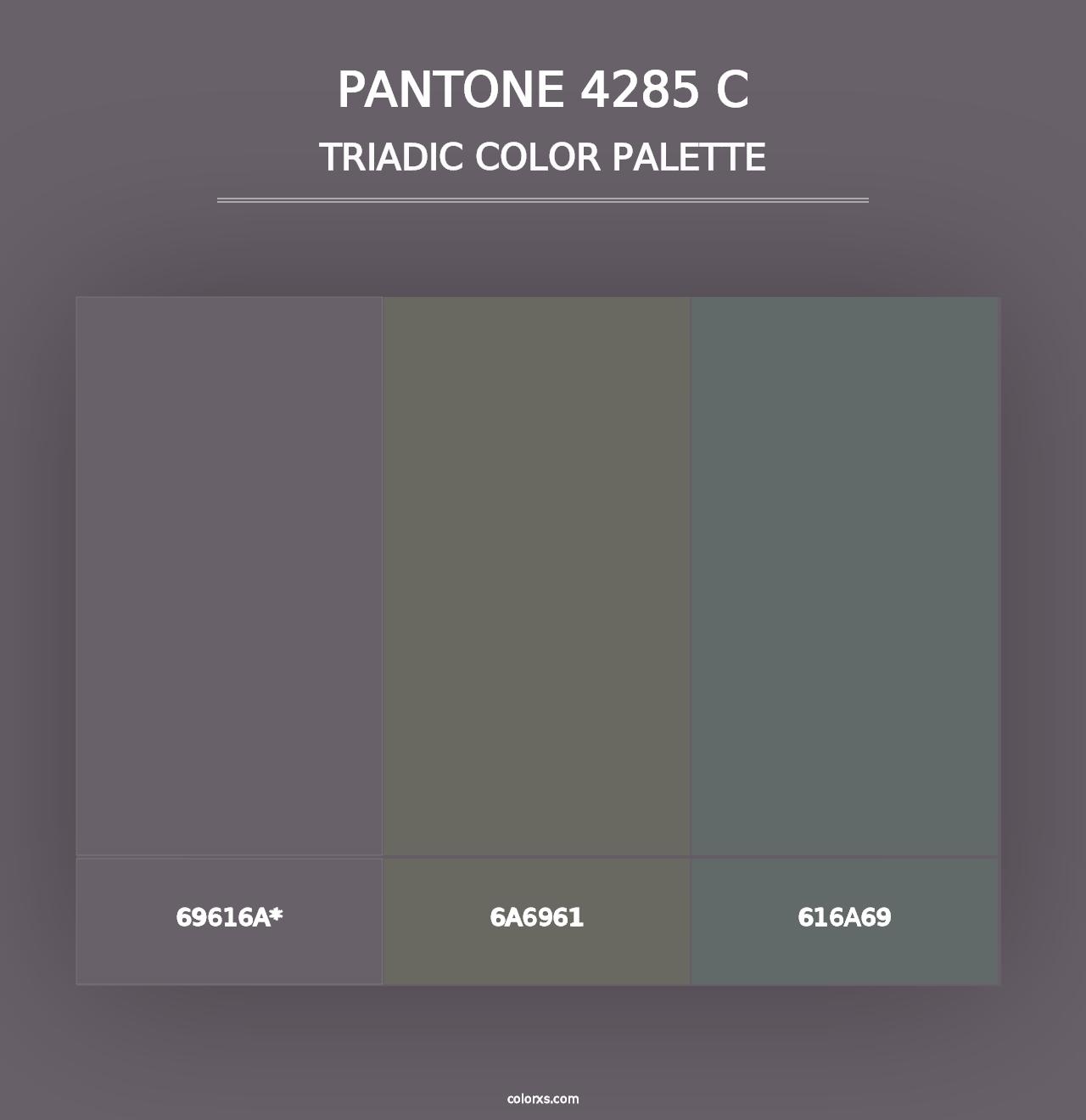 PANTONE 4285 C - Triadic Color Palette