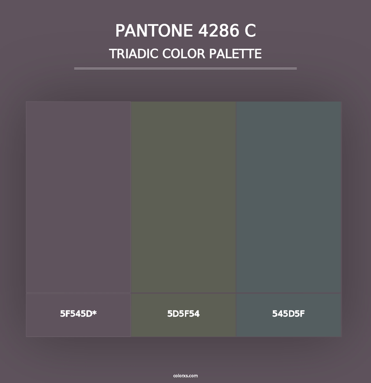 PANTONE 4286 C - Triadic Color Palette