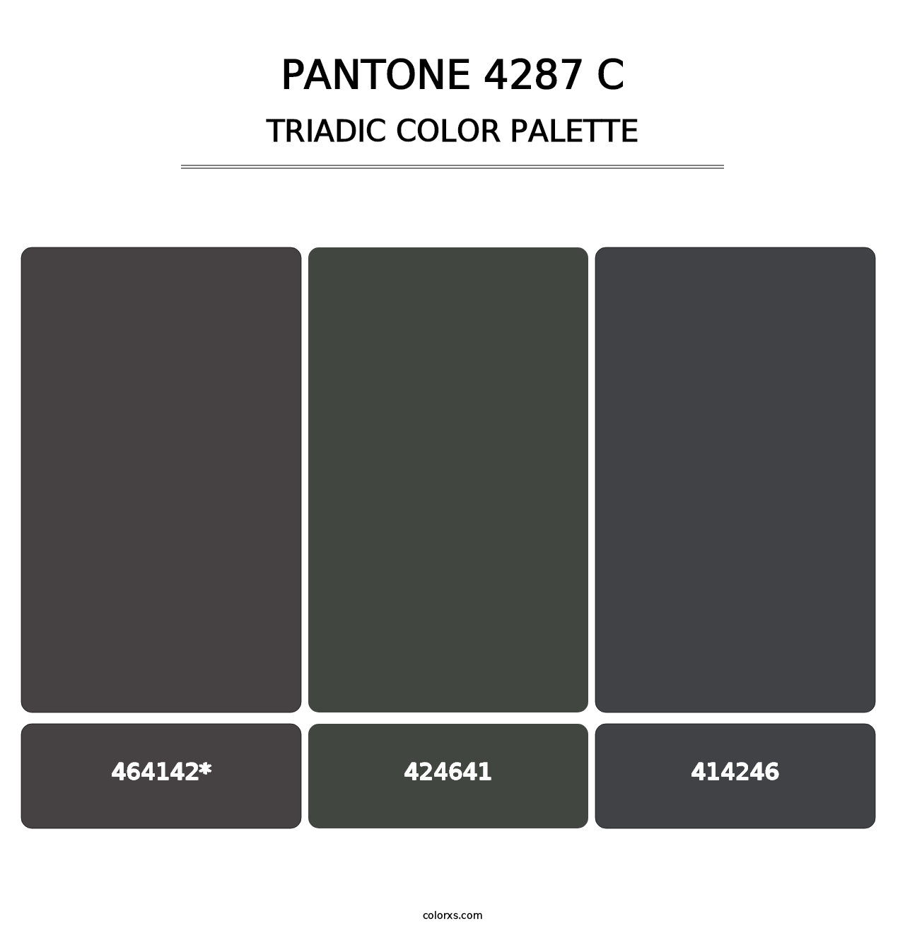 PANTONE 4287 C - Triadic Color Palette