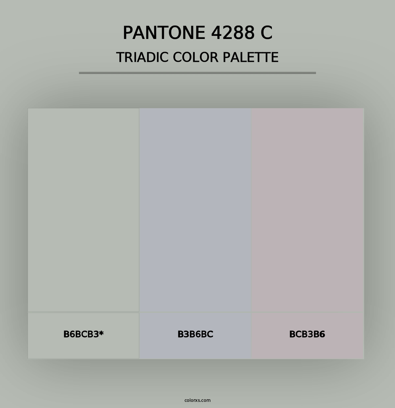 PANTONE 4288 C - Triadic Color Palette