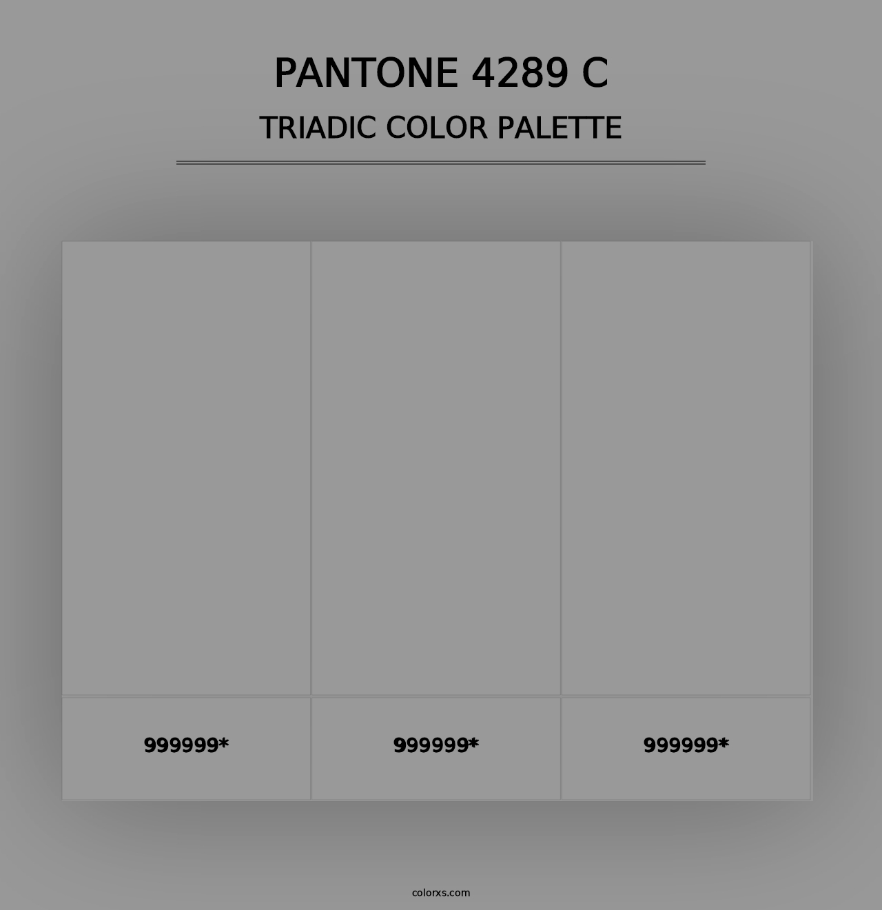 PANTONE 4289 C - Triadic Color Palette