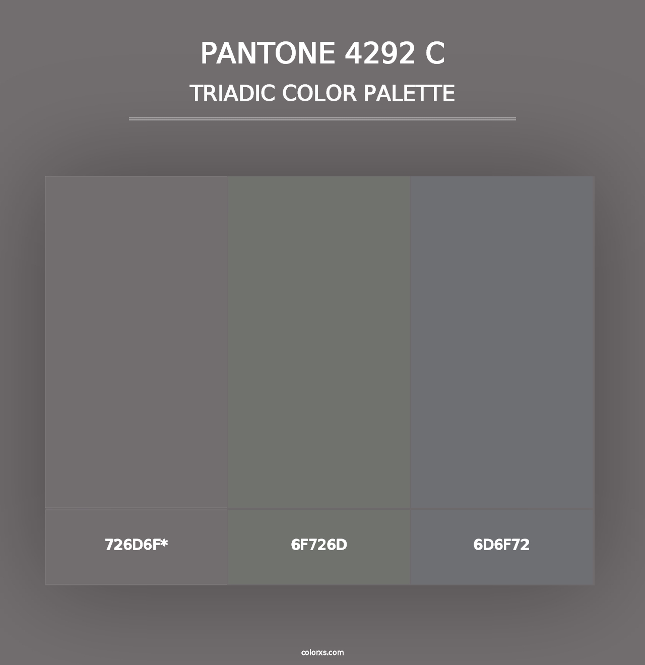 PANTONE 4292 C - Triadic Color Palette