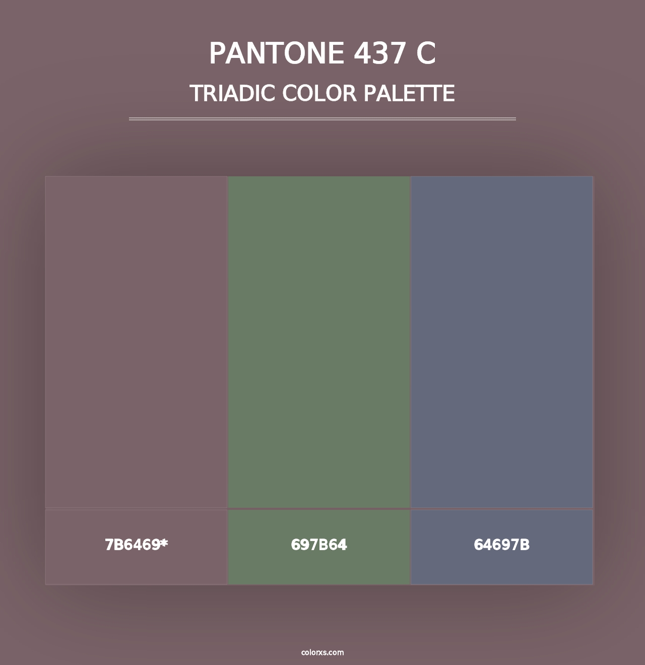 PANTONE 437 C - Triadic Color Palette