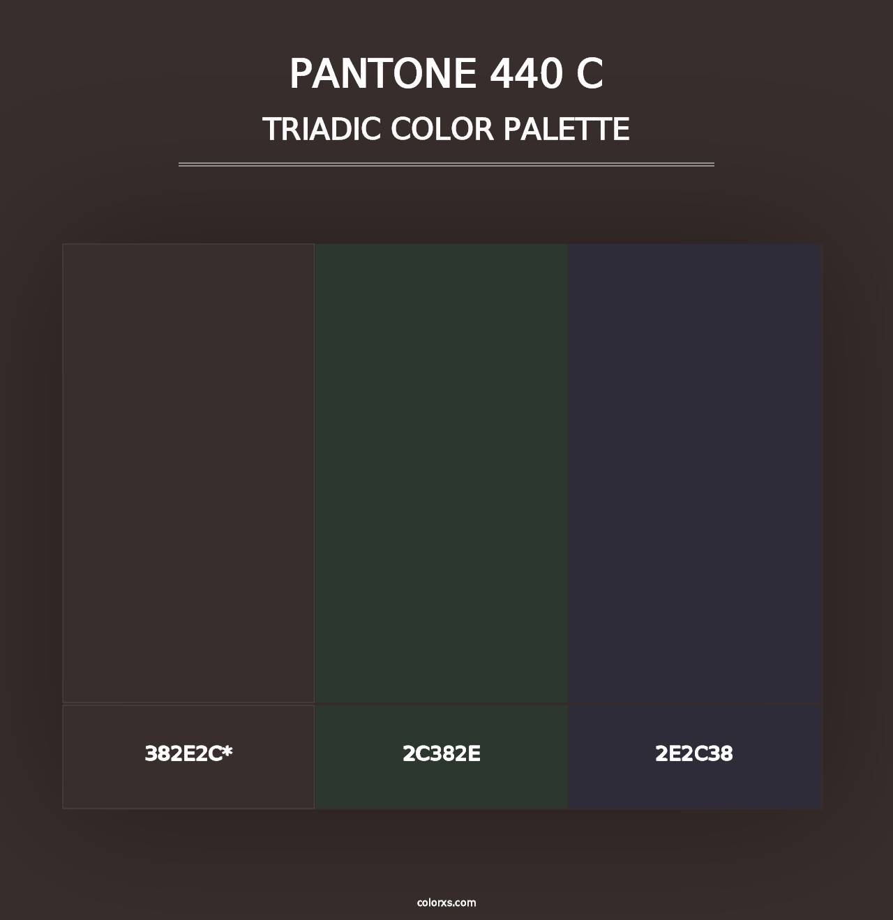 PANTONE 440 C - Triadic Color Palette