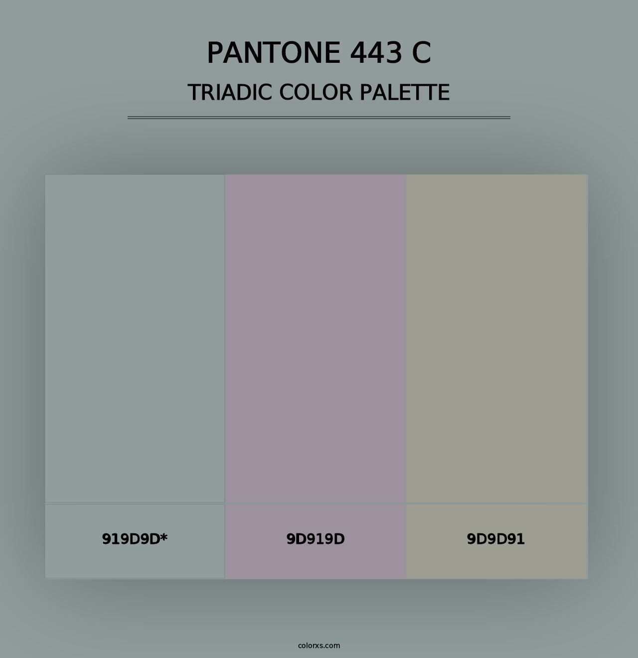 PANTONE 443 C - Triadic Color Palette