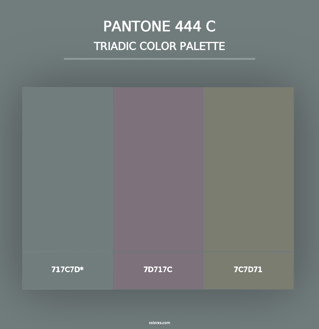 PANTONE 444 C - Triadic Color Palette