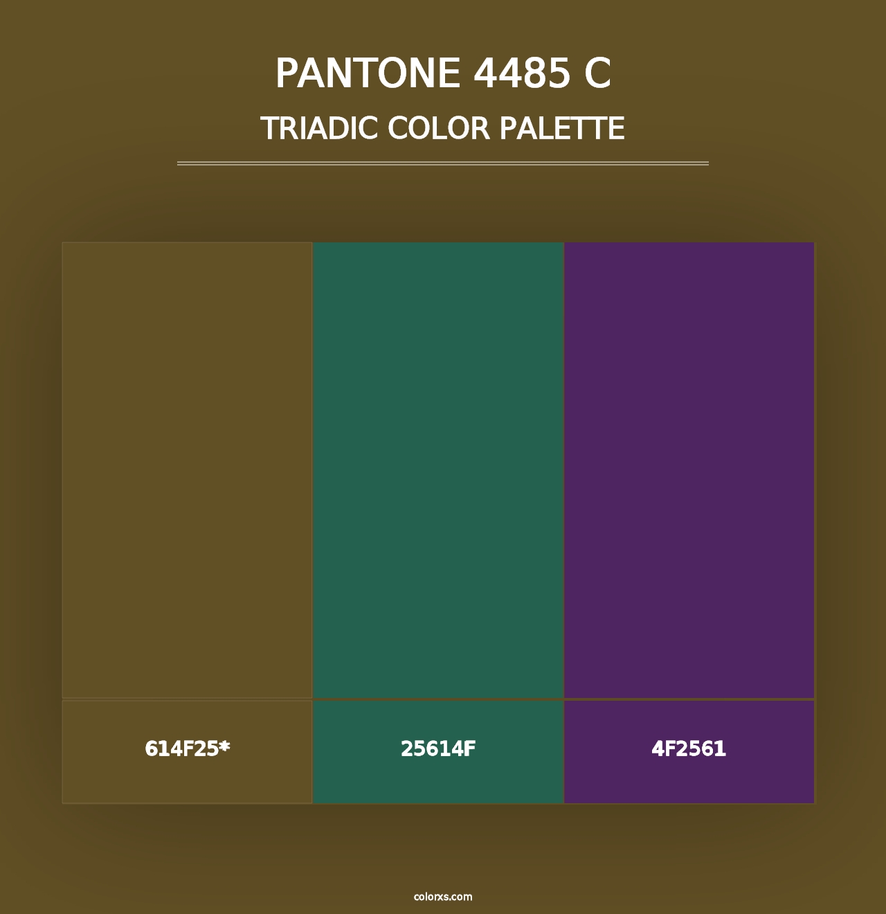 PANTONE 4485 C - Triadic Color Palette