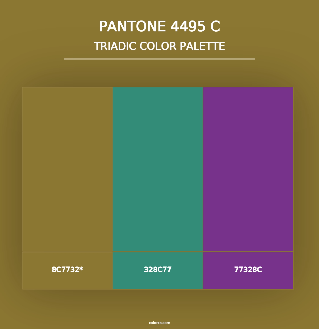 PANTONE 4495 C - Triadic Color Palette