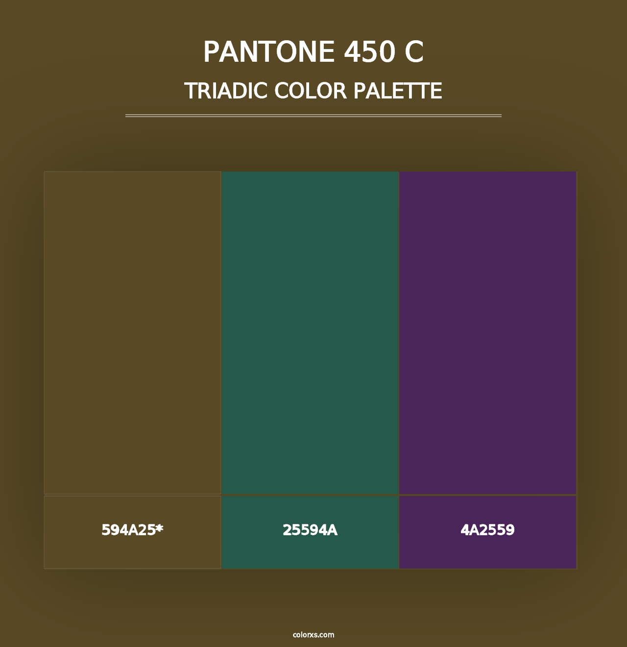 PANTONE 450 C - Triadic Color Palette